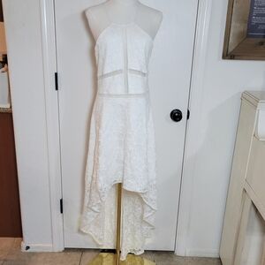 Jane the Label White High-Low Lace Cut-Out Bridal Engagement Dress Size XL